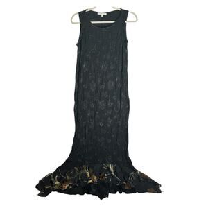 Spencer Alexis‎ Sz 10 Vintage Jacquard Mermaid Maxi Dress Velvet Lace Whimsygoth